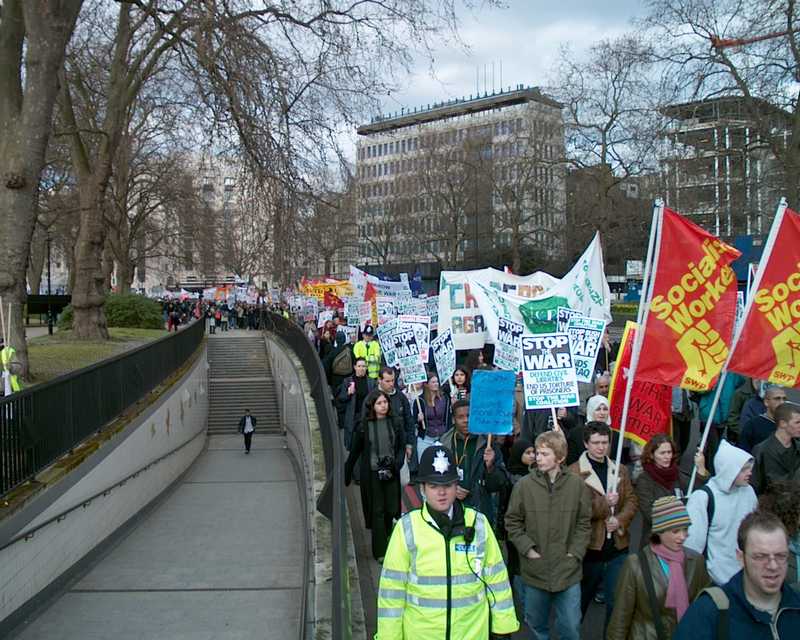 Stop the War demonstration, London 2 March 2002