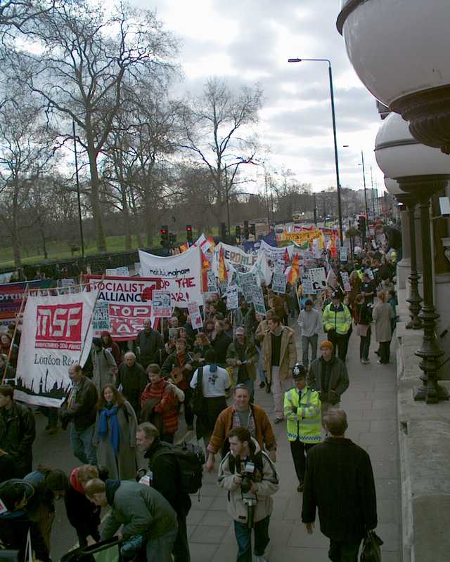 Stop the War demonstration, London 2 March 2002