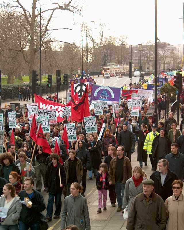 Stop the War demonstration, London 2 March 2002