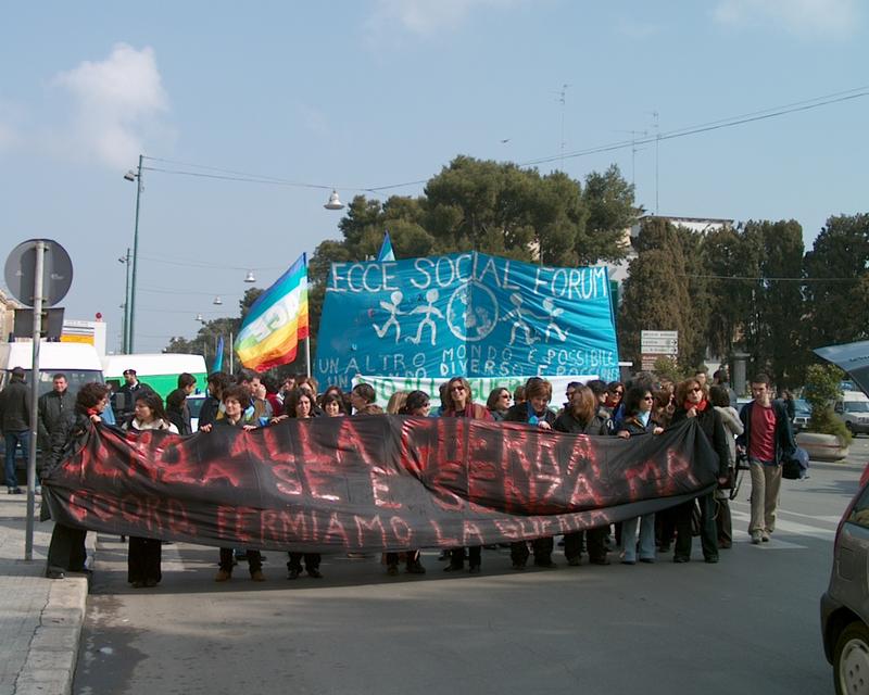 1/12 Women's march for peace, Lecce, Italy 8 March 2003