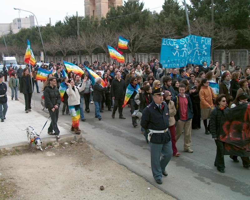 8/12 Women's march for peace, Lecce, Italy 8 March 2003