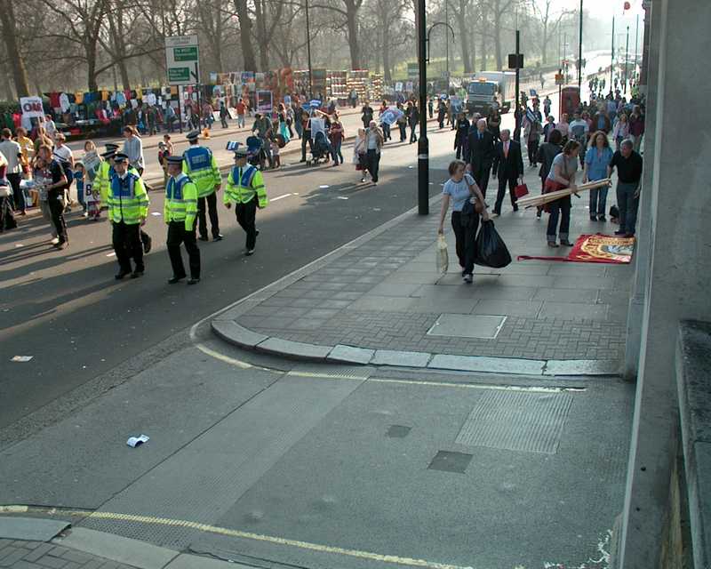 Iraq war demonstration, London 19 March 2005, in Picadilly 15:27:59