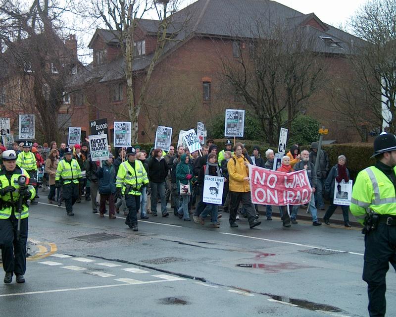 Demonstration at Northwood HQ, 19 Jan 2003 12:04:19