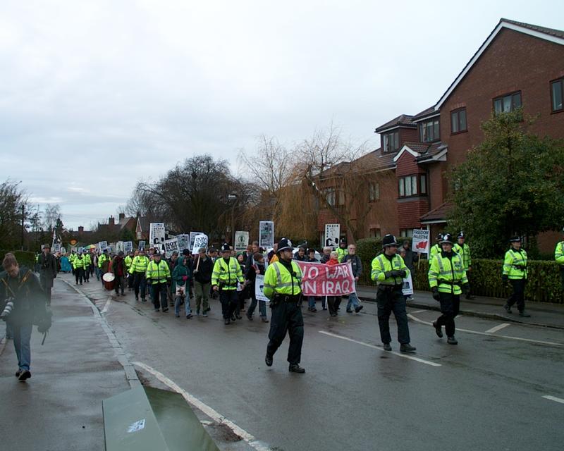 Demonstration at Northwood HQ, 19 Jan 2003 12:11:29