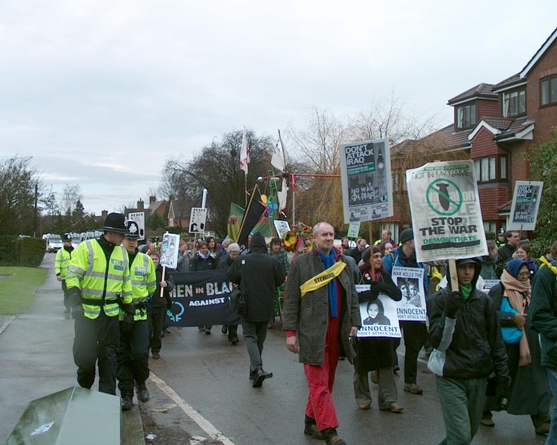 Demonstration at Northwood HQ, 19 Jan 2003 12:12:36