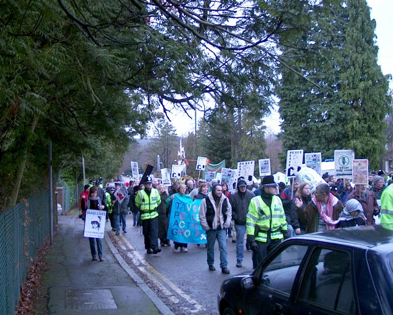 Demonstration at Northwood HQ, 19 Jan 2003 12:22:27