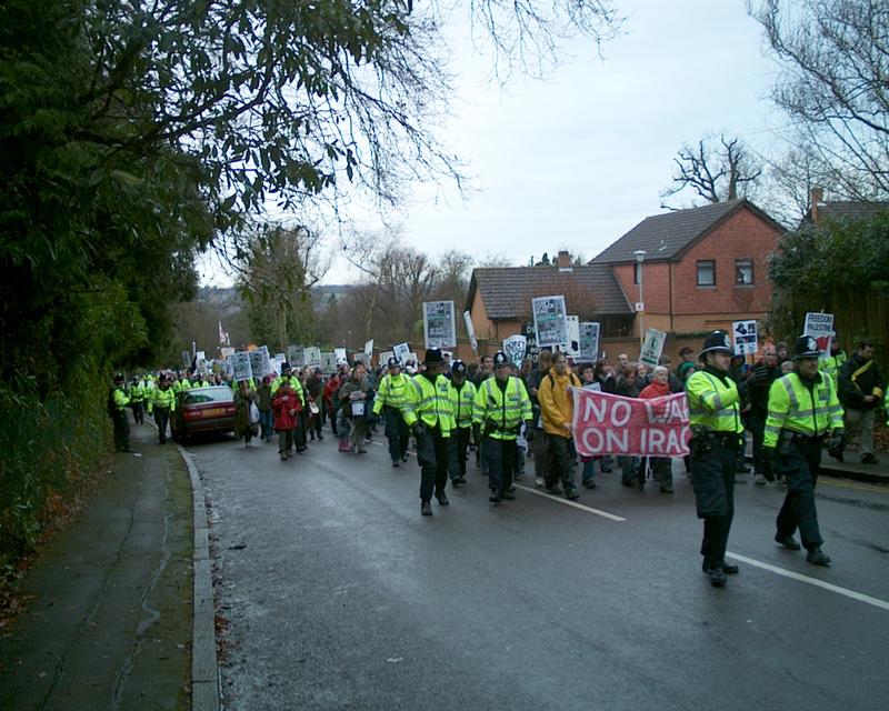 Demonstration at Northwood HQ, 19 Jan 2003 12:23:20