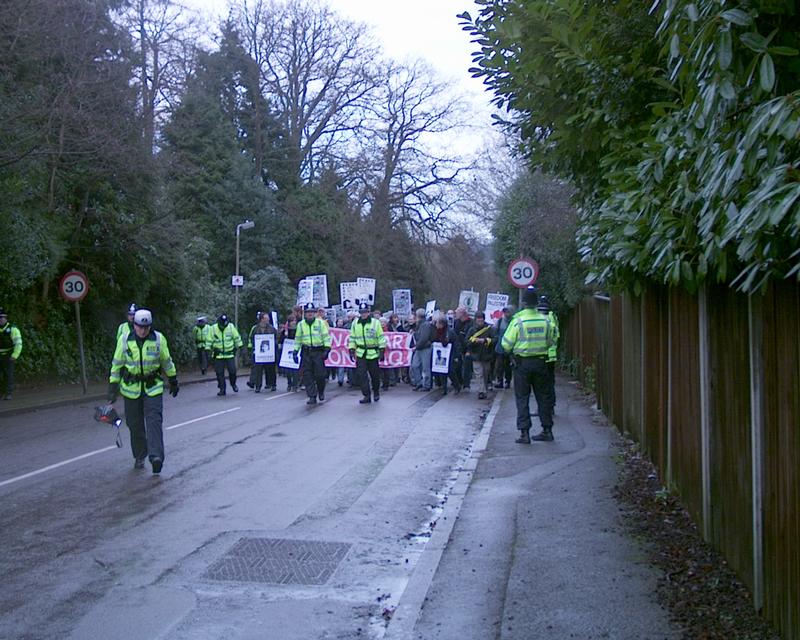 Demonstration at Northwood HQ, 19 Jan 2003 12:24:32