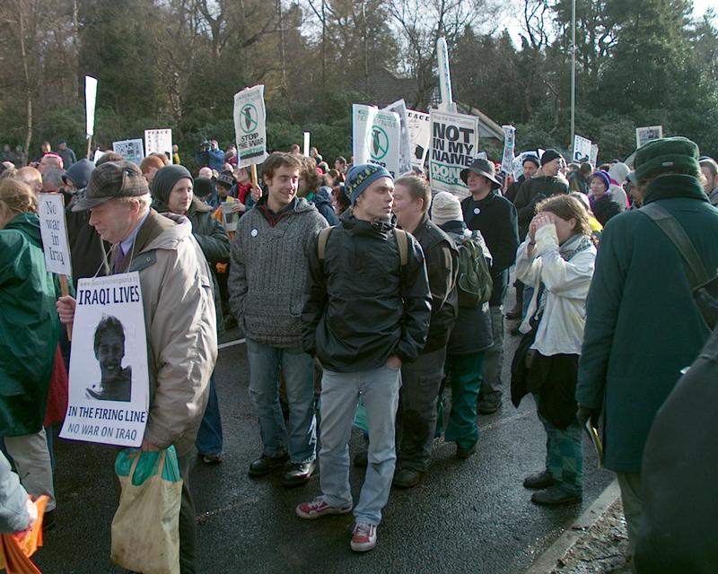 Demonstration at Northwood HQ, 19 Jan 2003 12:48:24