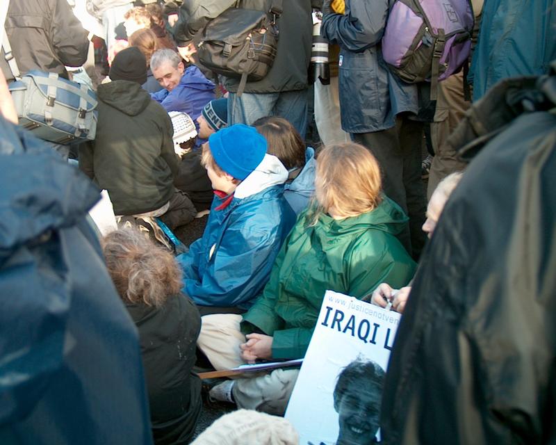 Demonstration at Northwood HQ, 19 Jan 2003 13:15:19