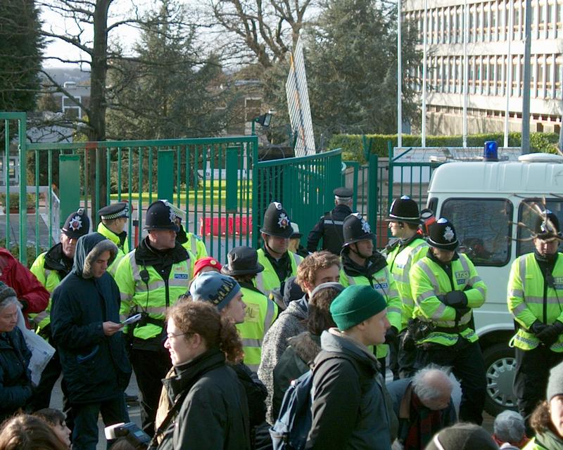 Demonstration at Northwood HQ, 19 Jan 2003 14:30:53